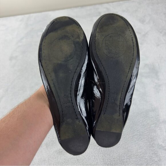 Tory Burch Caroline Black Patent Leather Ballet Flat US 11 - Picture 3 of 12